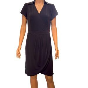 New York & Co Collection Jersey Knit Faux Wrap Dress MEDIUM